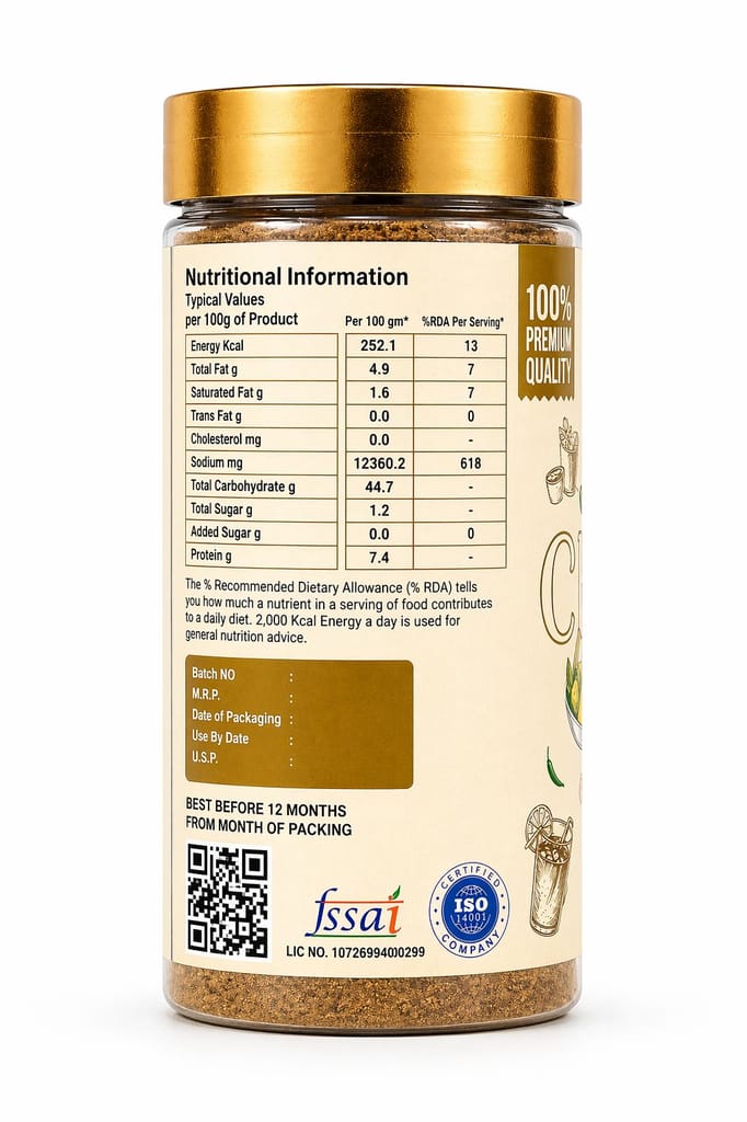 LEZZIVO Special Chat Masala - 100g | Chaat Masala | Chatpata Masala | 100% Pure & Natural Ingredients view 2