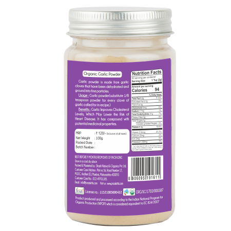 Praakritik Organic Garlic Powder 100G view 2