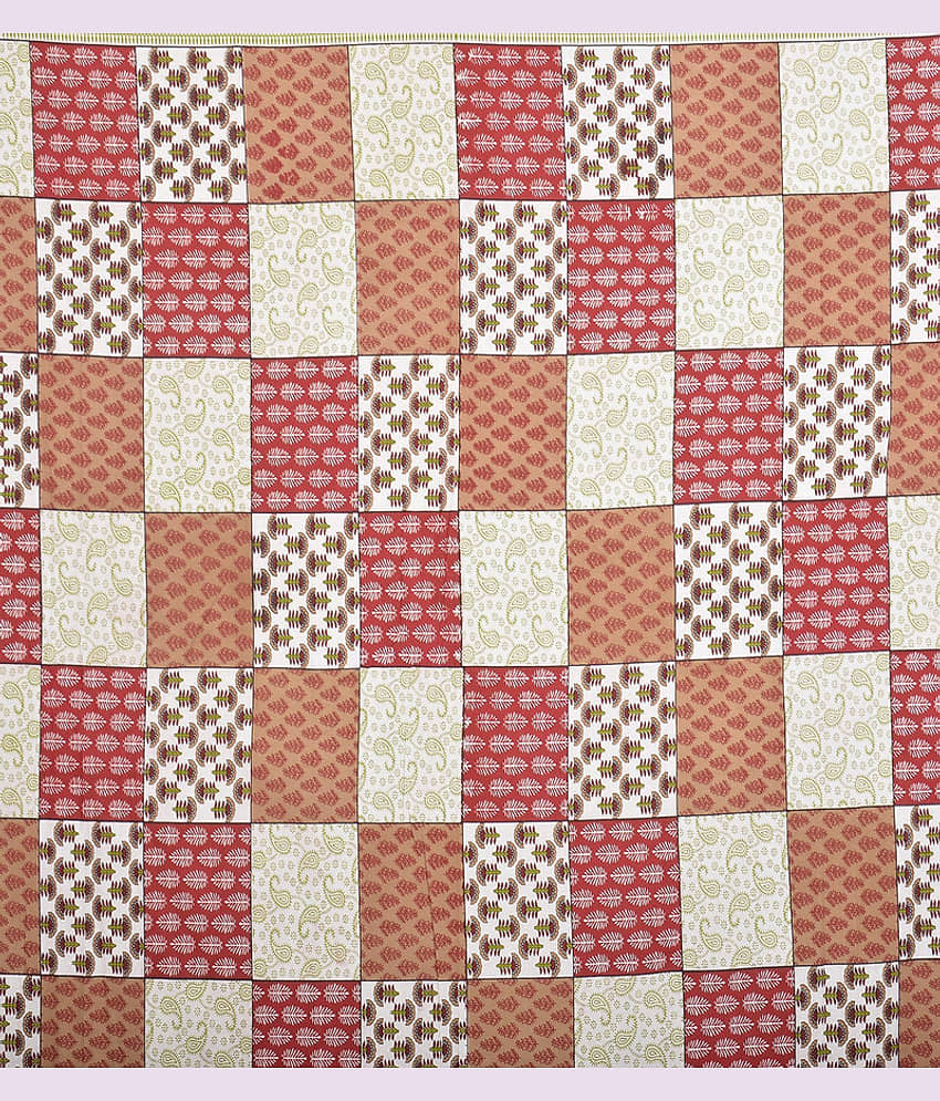 Uniqchoice Cotton Ethnic Double Bedsheet with 2 Pillow Covers - Brown view 2