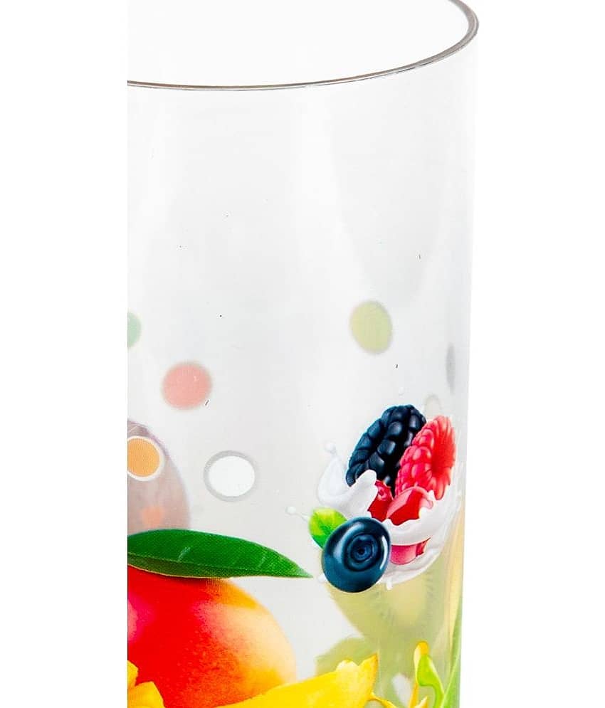 HomePro CLASSIC PRINTED Plastic Glasses Set 300 ml ( Pack of 6 ) view 2