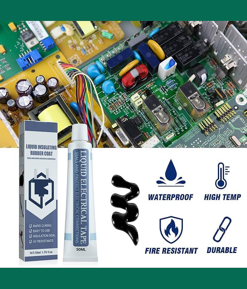Liquid Insulation Tape For Wire & Cable Repair, Waterproof & Temperature Resistance, Electronic Cable Sealant Anti UV Fast Dry Glue For Home, Industrial Use, Insulating Rubber Coat. view 2
