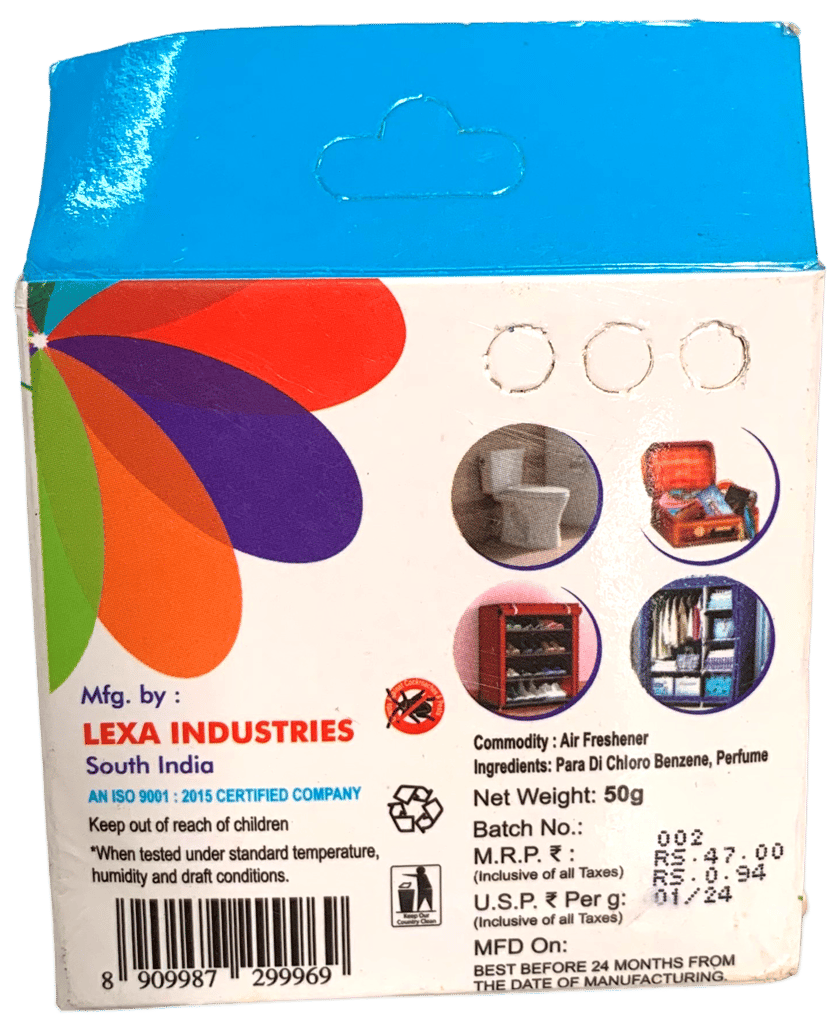 LEXA Air Freshener Jasmine Feel The Hygiene, 30 Days of Freshness 50g view 2