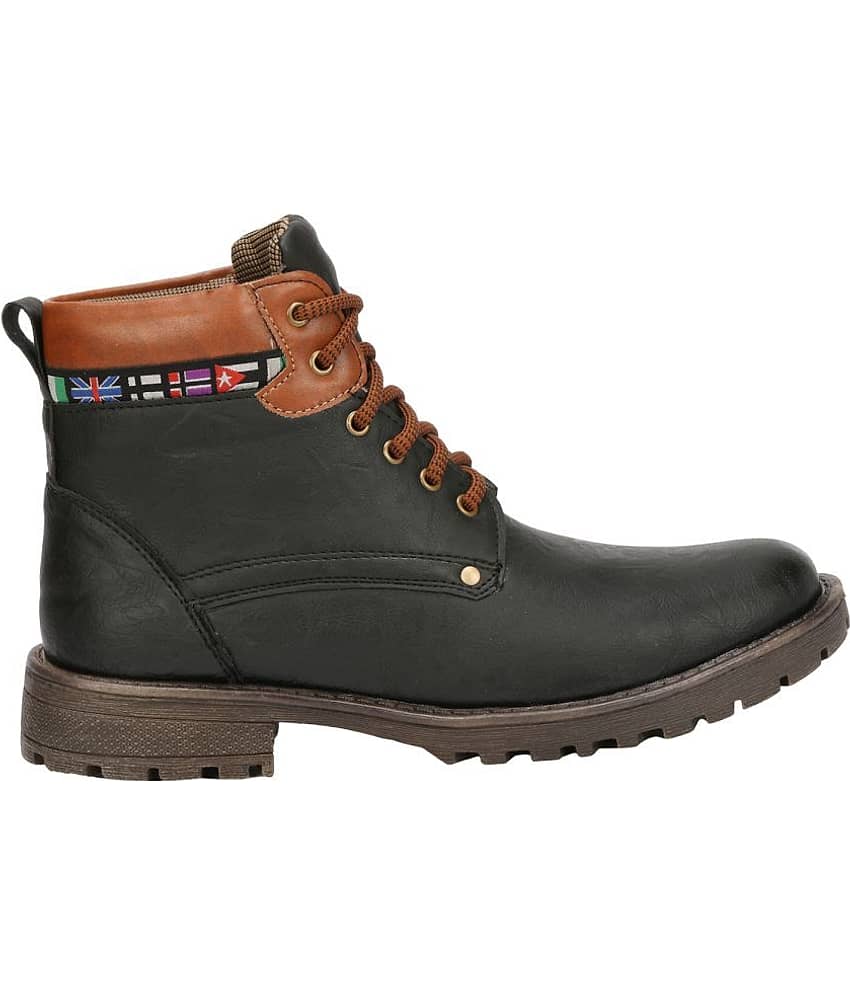 Kraasa - Black Men's Hiking & Trekking Boots view 2