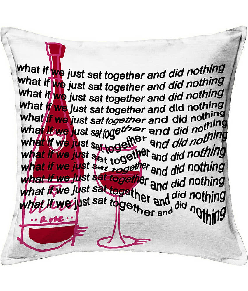 Houzzcode - Water Repellent Purple Polyester Pillow Covers 40x40x3 ( Pack of 1 ) view 2