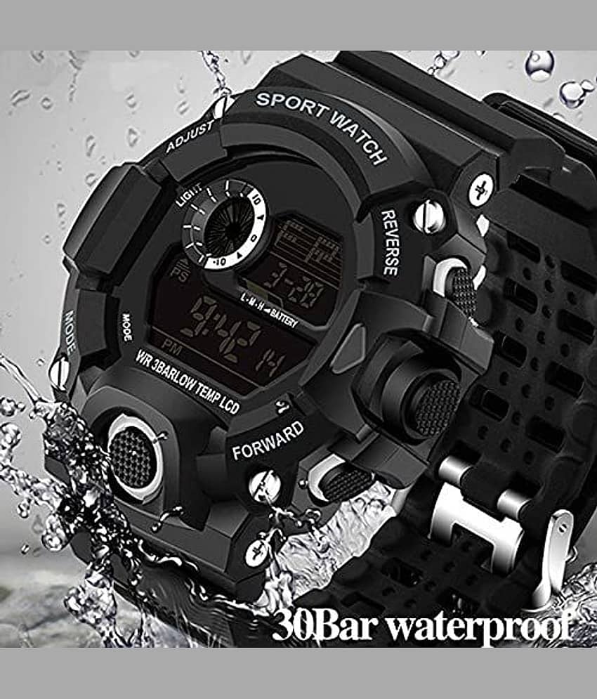 Trex Black Plastic Digital Men's Watch view 2