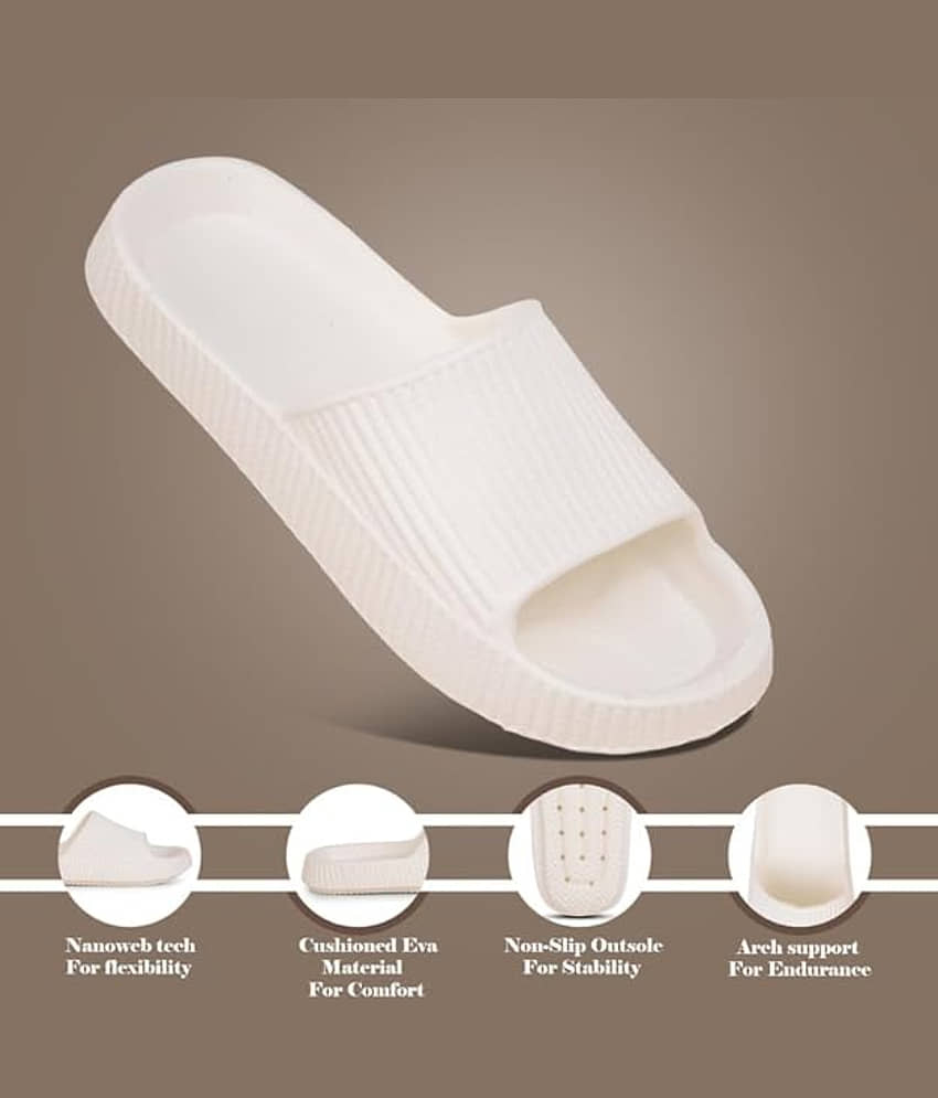 Richale 4444 White Men's Slide Flip Flop view 2