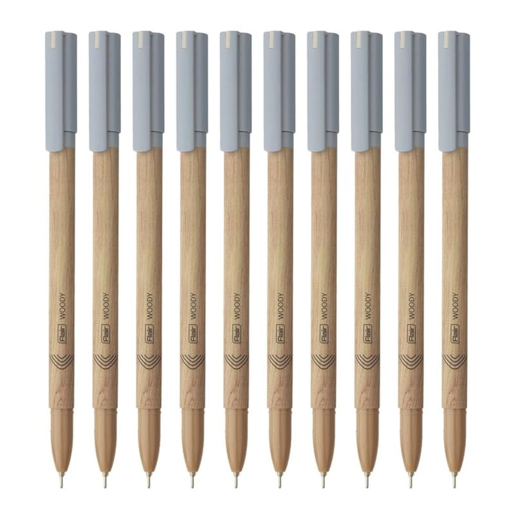 Flair Woody Ballpoint Pen - Black(10pcs) view 2