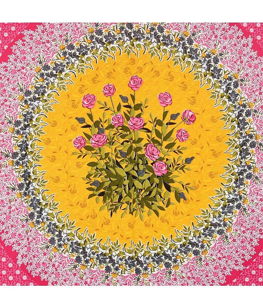 Cosito Cotton 1 Double Bedsheet with 2 Pillow Covers ( Pink ) view 2