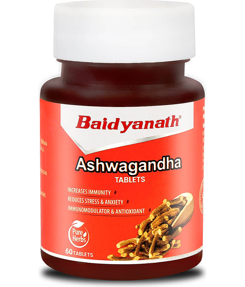 Baidyanath Ashwagandha Tablets- 60 Tab|General Wellness|Helps to handle Stress & Anxiety|