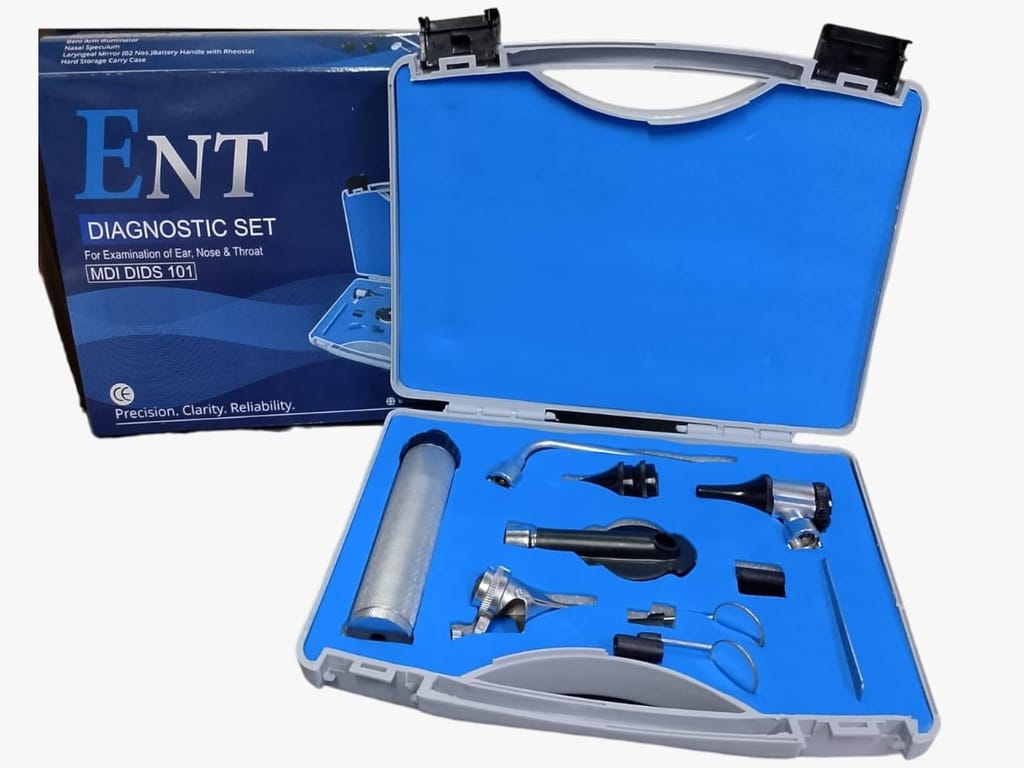 DESCO ENT Diagnostic Complete Set with Ophthalmoscope & Otoscope for Doctors, Nurses and Students