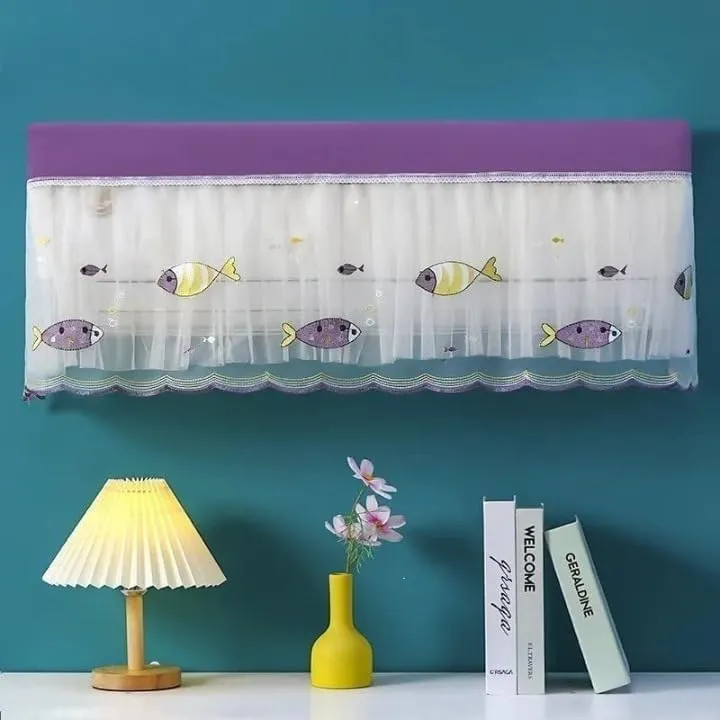 New Printed Air Conditioning Dust Cover Folding Designer Ac Cover for Indoor Split Ac view 2