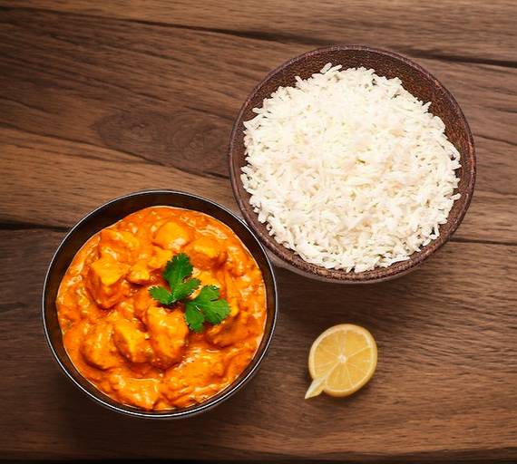 White Rice + Chicken Curry