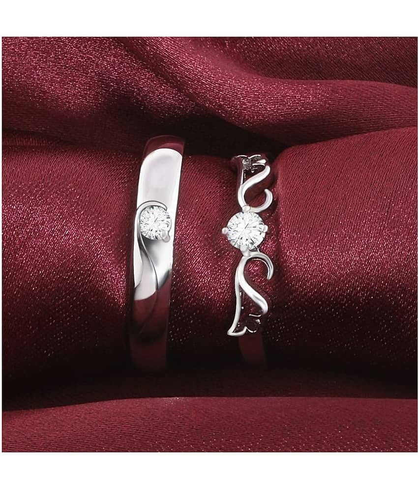 ShreejiHuf - Silver Couple Ring (Pack of 1) view 2