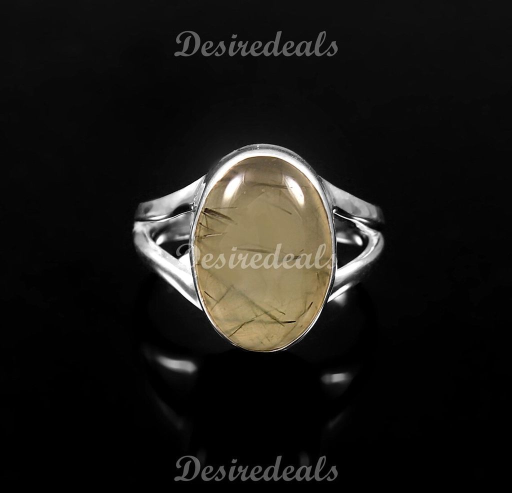 Natural Prehnite Ring, 925 Sterling Silver Ring, Prehnite Gemstone Ring, Handmade Jewelry Gift