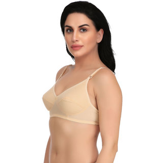 Empisto Branded White,Skin,Black Color Cotton Fabric Bra view 2
