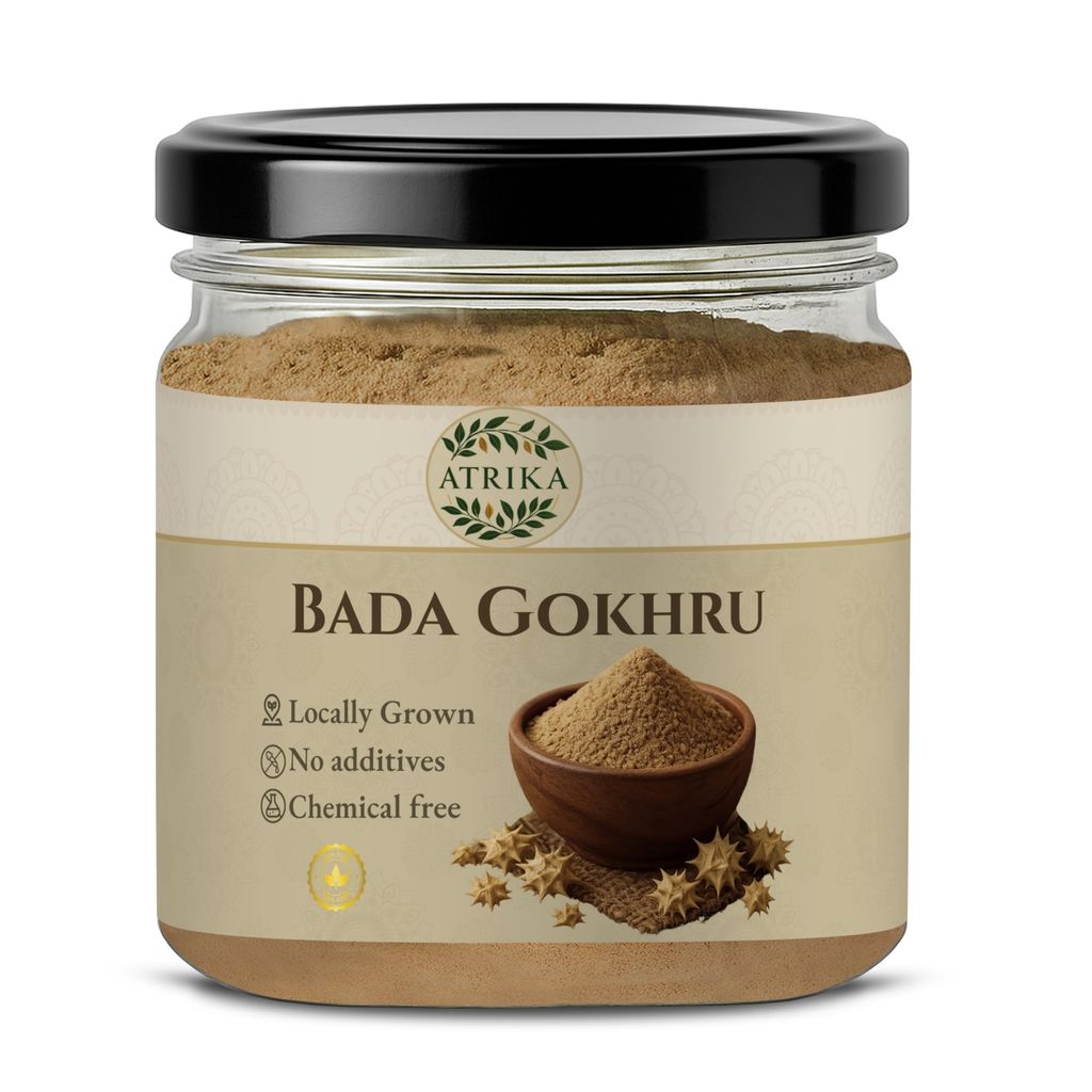 Atrika Gokshura Powder 150g | Tribulus Terrestris Herbal Powder for Male Wellness & Vitality | Natural Ayurvedic Supplement