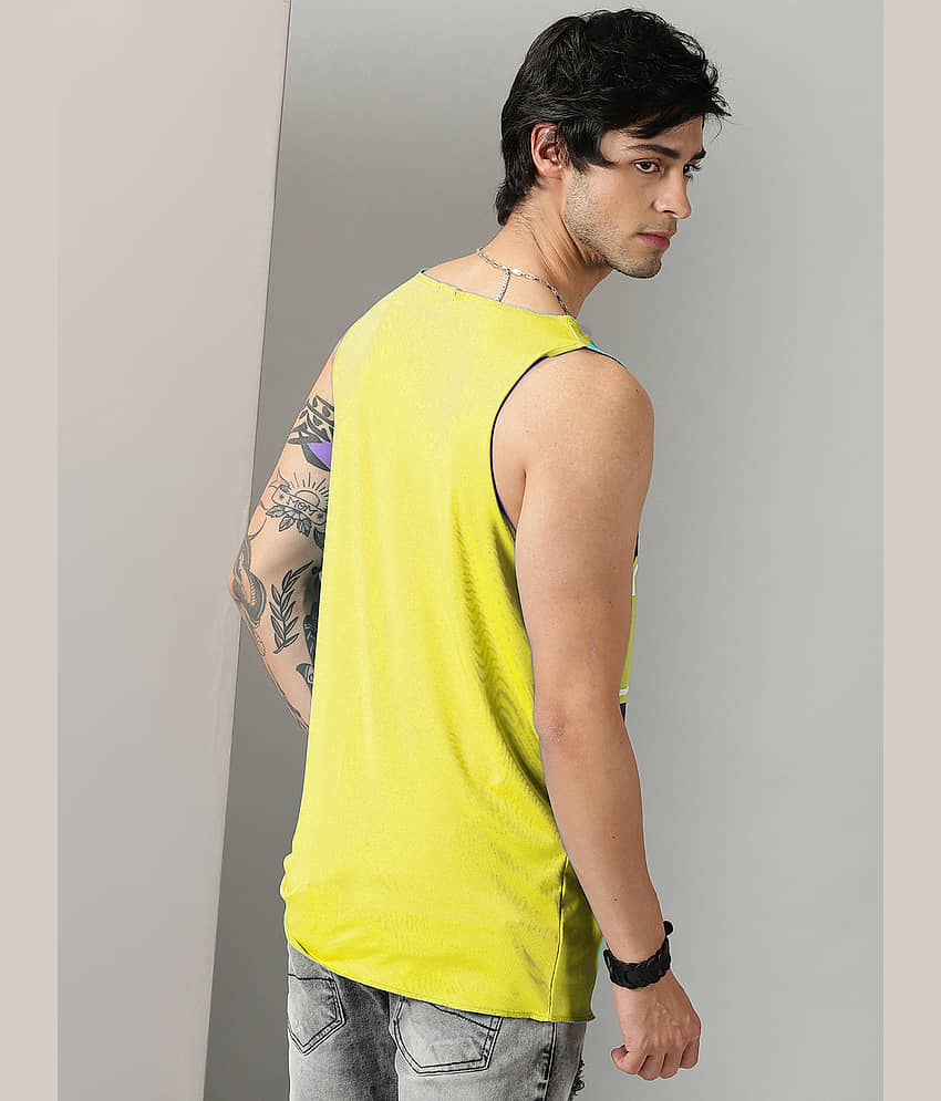RodZen Pack of 1 Polyester Gym Vest For Men ( Mustard ) view 2