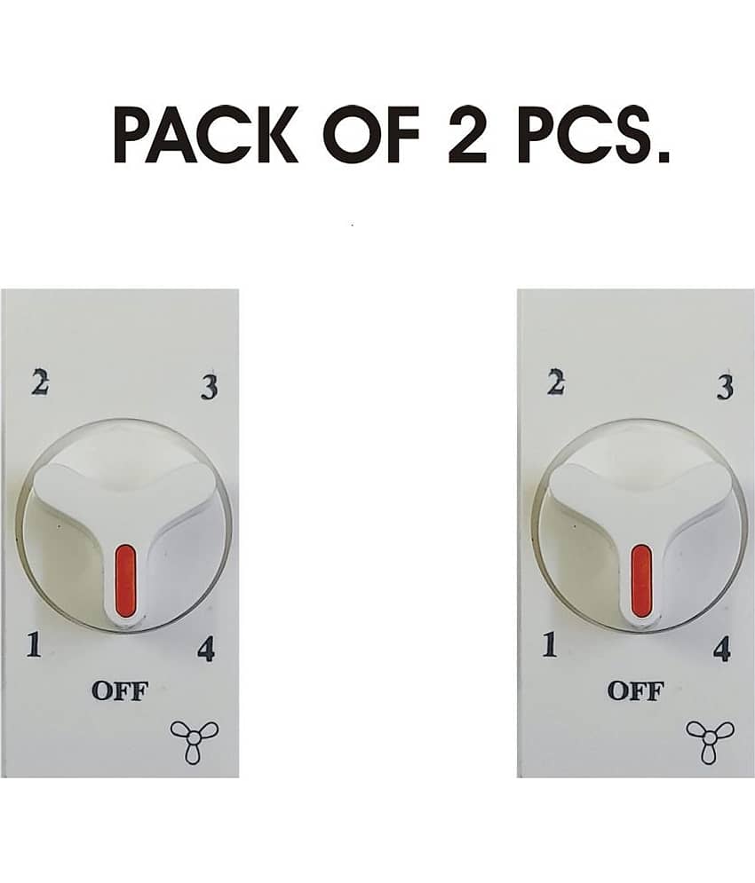 SUNBELL Fan Regulators 1 Module(Pack of 2), White