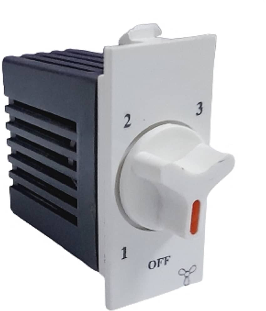SUNBELL Fan Regulators 1 Module(Pack of 2), White view 2