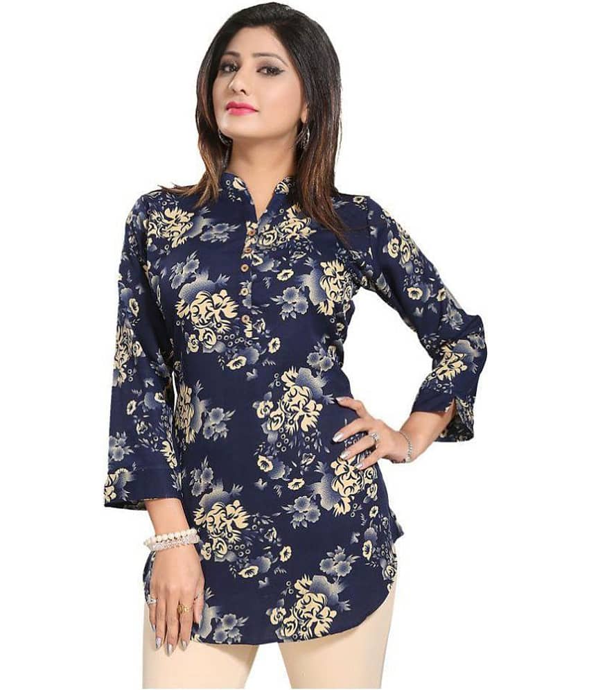 Crepe Short Kurti For Women (Pack of 1) view 2