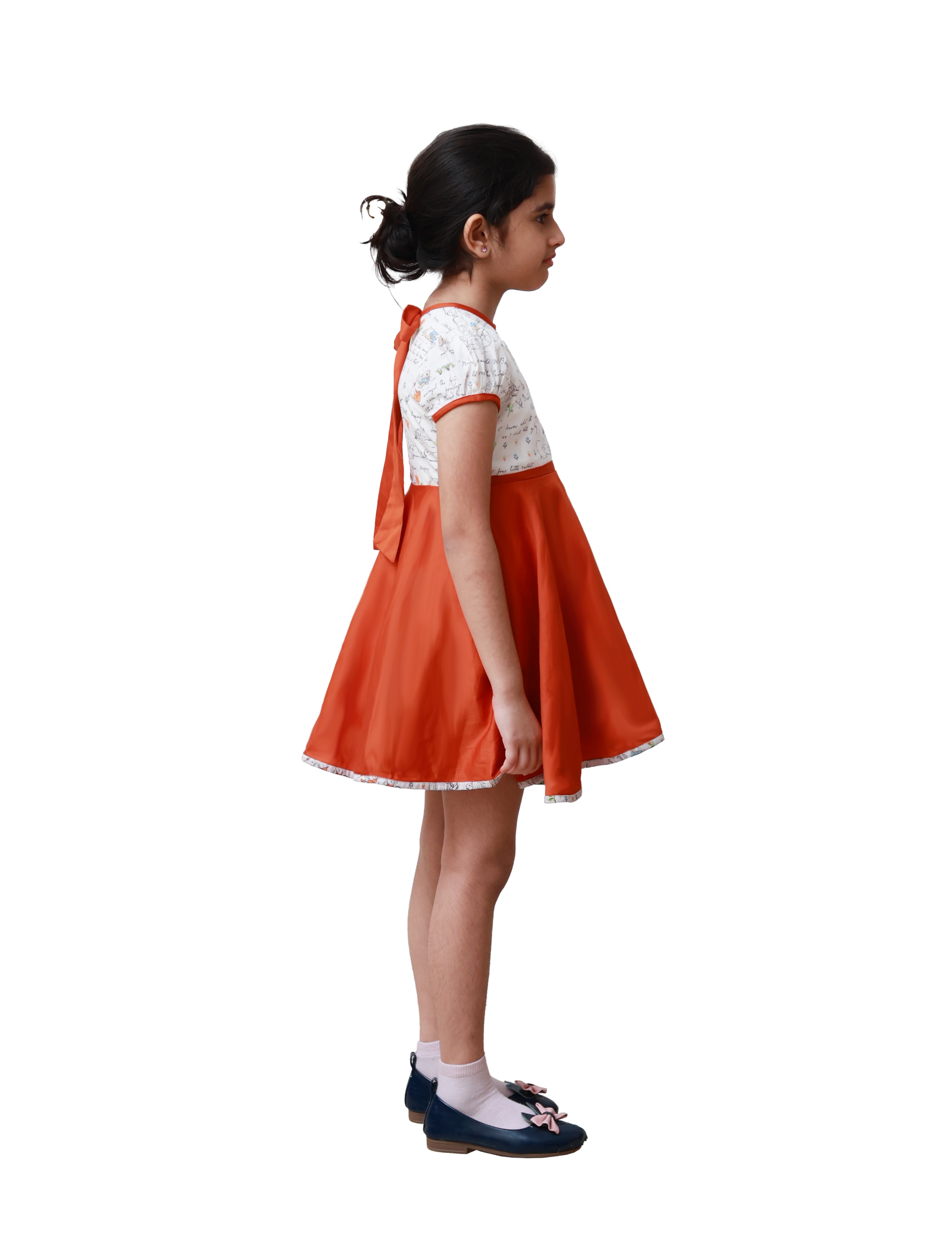 DE CHEVALERiE en Rouge - Hazelnut Daisy Frock - Rust 6- 7 Years view 2