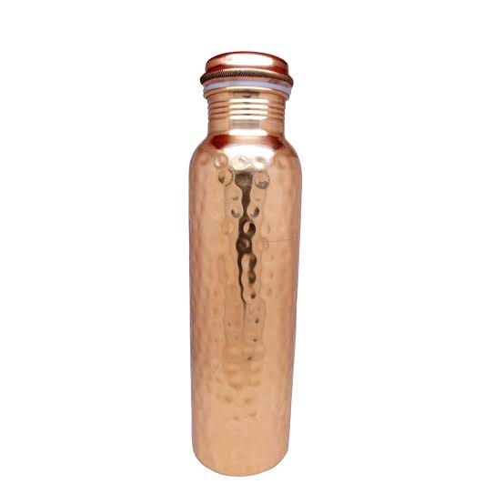 Pure Copper Water Bottle with Advanced Leak Proof Protection, Ayurveda and Yoga Health Benefits. PACK OF 2 view 2