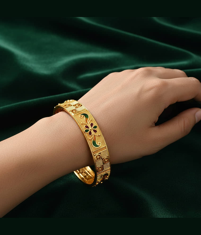 Vighnaharta Golden Bangle ( Pack of 2 ) view 2
