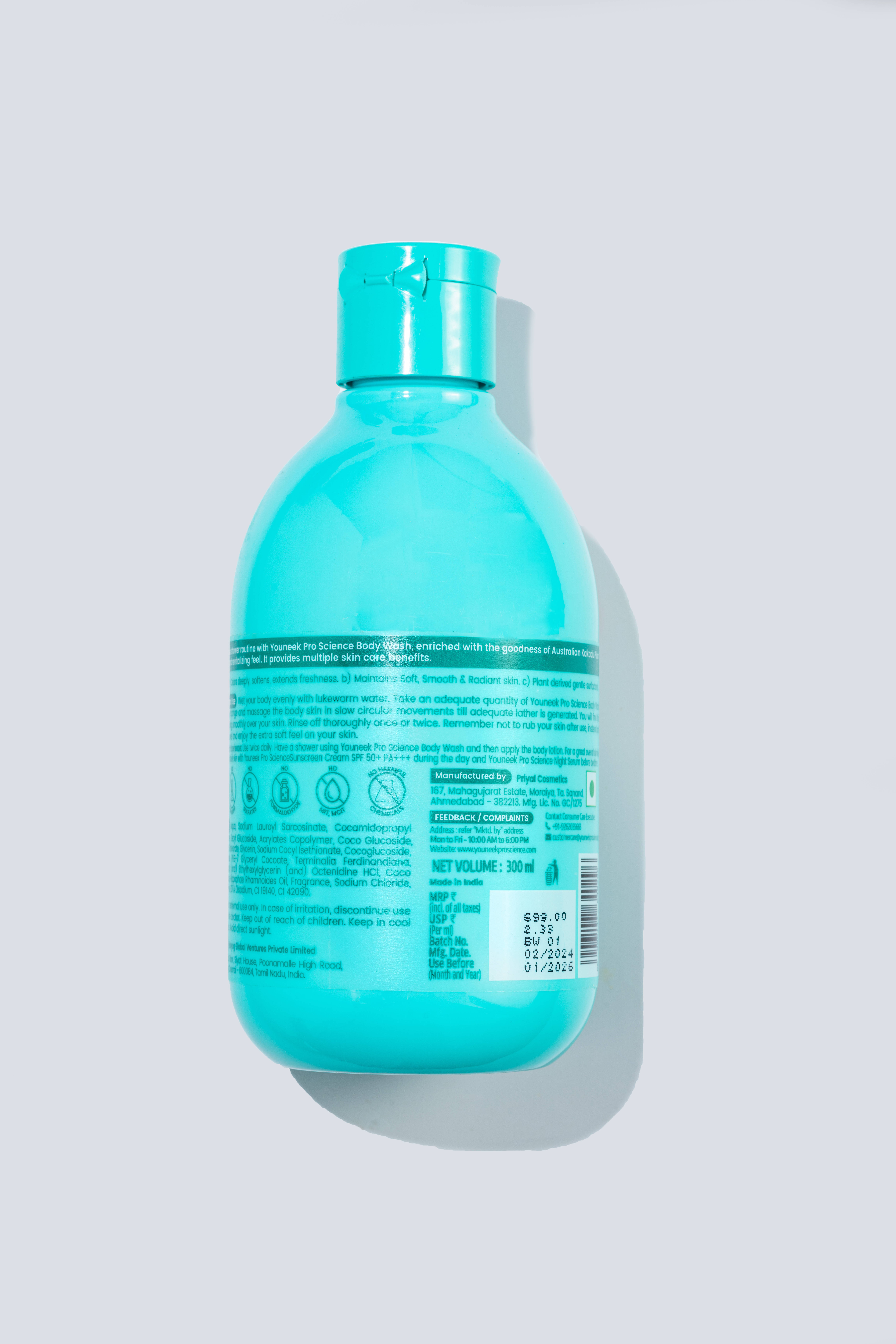 Youneek Pro Science Australian Kakadu Plum Body Wash, 300 ml view 2