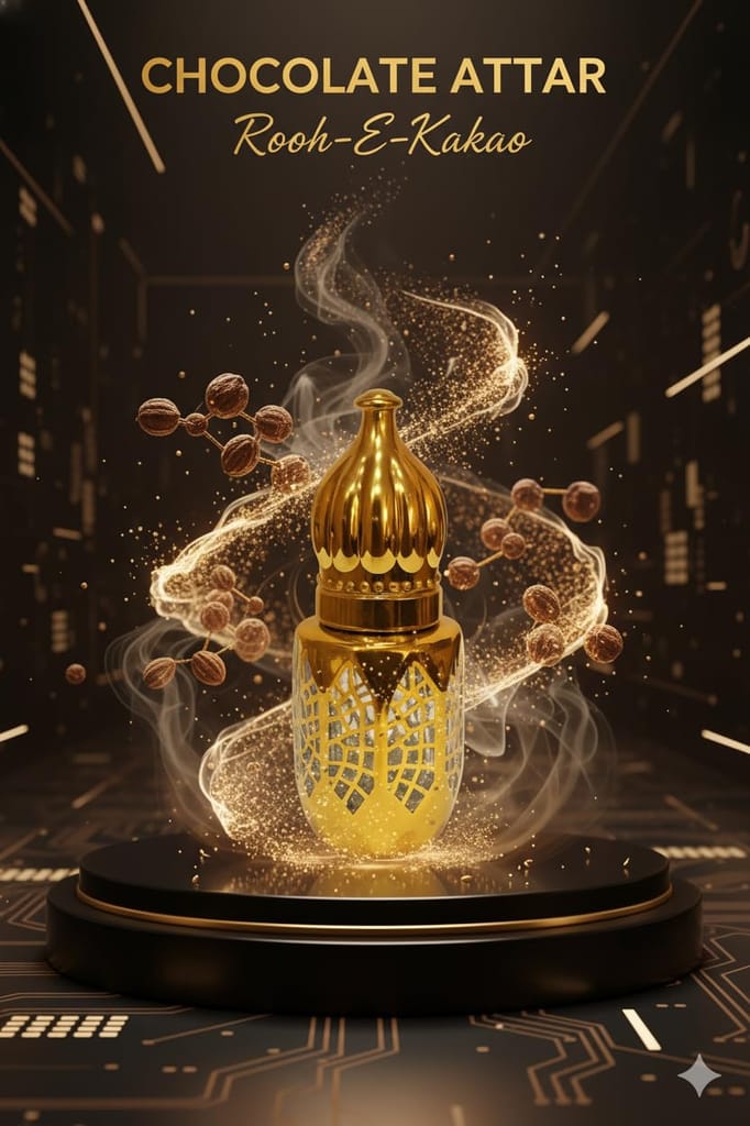 Chocolate Attar (12ml) | Sweet & Long Lasting Indian Chocolate Musk Attar for Men & Women | Alcohol-Free Fabric Use Attar | Luxury Traditional Perfume Oil by LinBerlin view 2