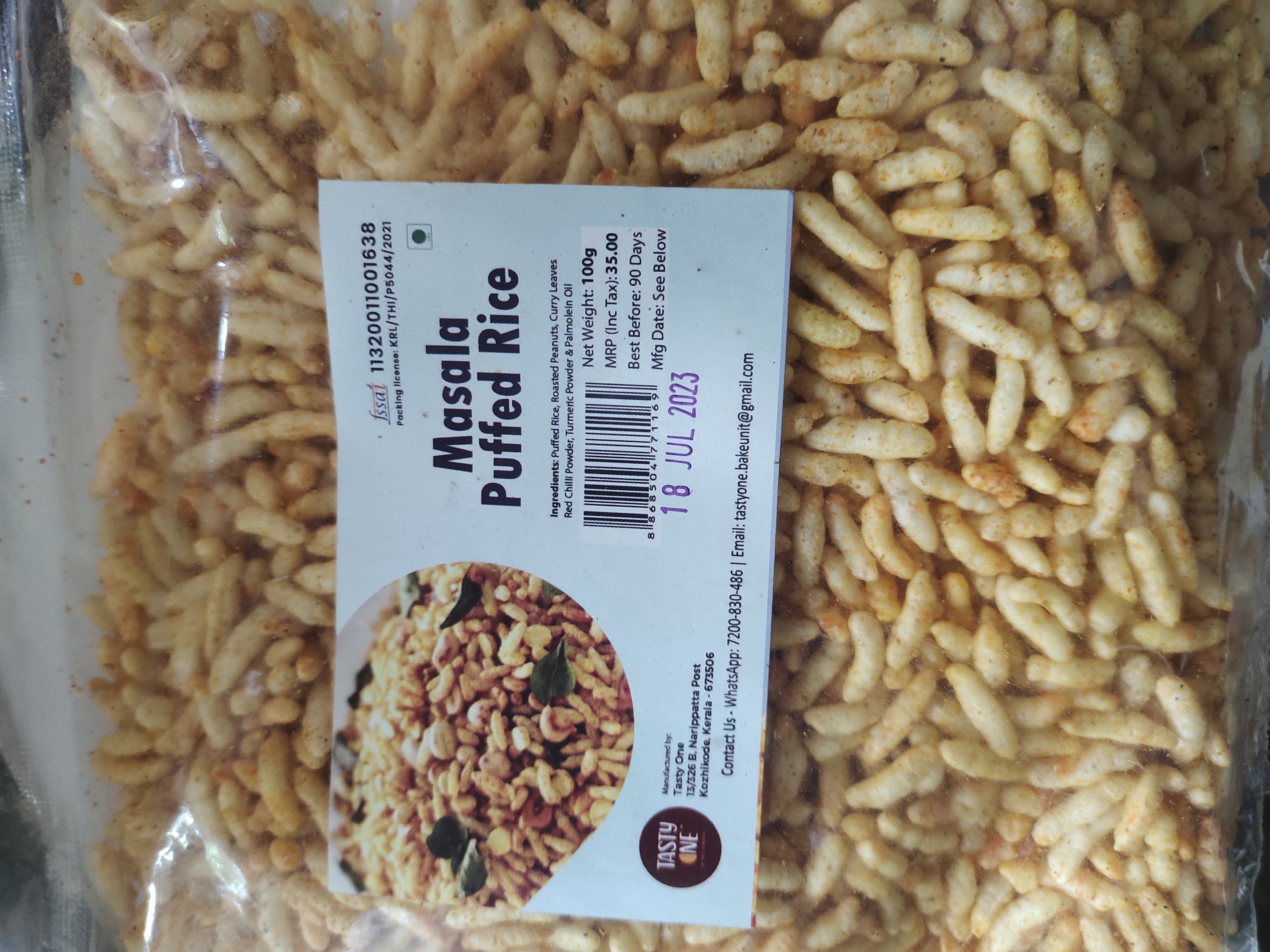 Tasty one masala puffed rice