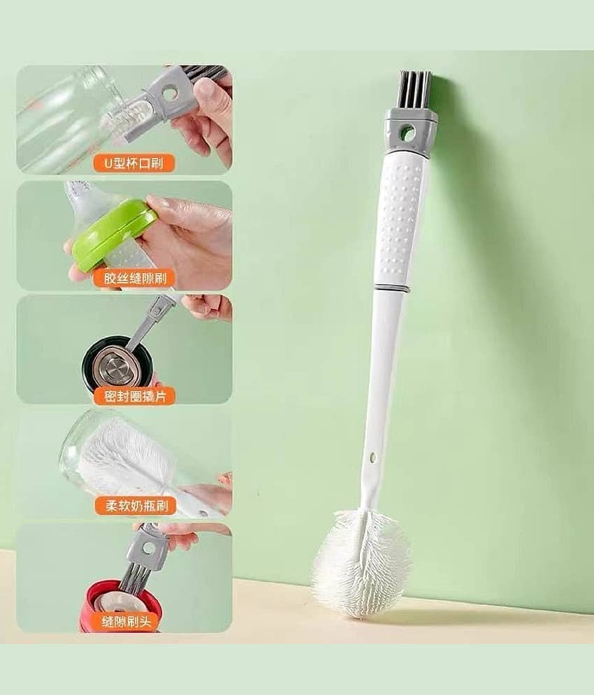 5 in 1 bottle, silicone bottle cleaning baby bottle cleaner, glass cleaning , cup washing , silicone kitchen , water bottle , flexible bottle cleaner, non scratch bottle, kitchen cleaning tools view 2