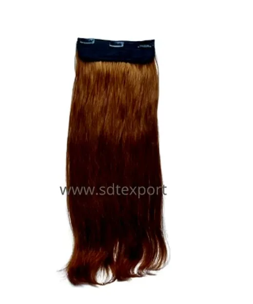 3 Clips Ear to Ear Brown Hair Volumizer Instant Length, Volume & Style Size- 16 Inch view 2