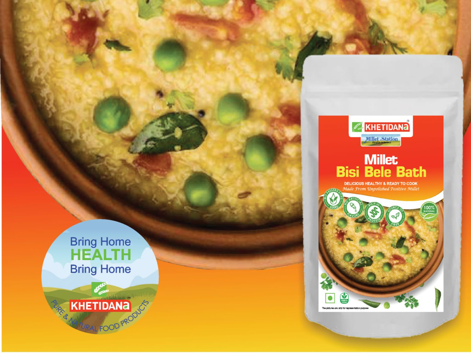 Ready To Cook Millet Bisi Bele Bath 180Gms