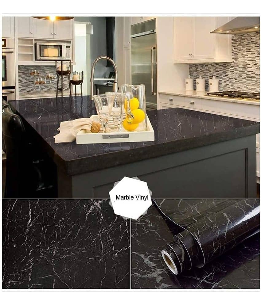 Geeo Premium Black Marble Design Wallpaper 60cm x 2m (Pack of 1) view 2