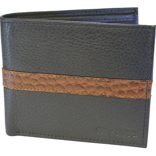 my pac db Vogue Rfid protected genuine leather wallet Black -Tan C11599-121S