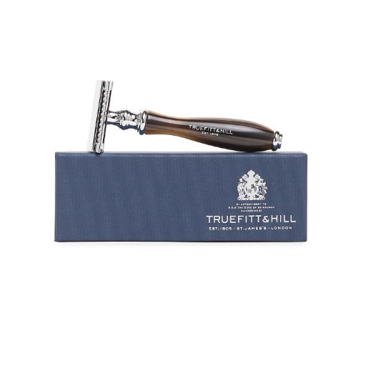 Faux Horn, DE Safety Razor, Chrome, Wellington 1 Piece