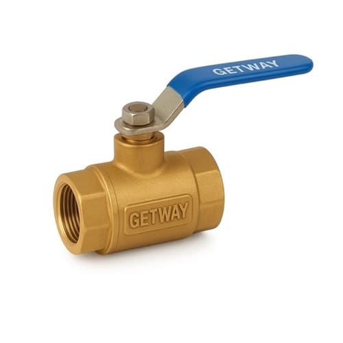 GETWAY Brass Ball Valve 1/2 Inch (15mm) Heavy Duty, Female Thread, Industrial & Plumbing Use view 2
