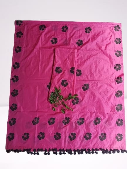 Cotton Assamese Traditional Pink Mixpat