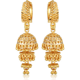 Vivastri Shimmering Glittering Clip On Jhumki Earring for Women and Girls [VIVA2674ERG] view 2