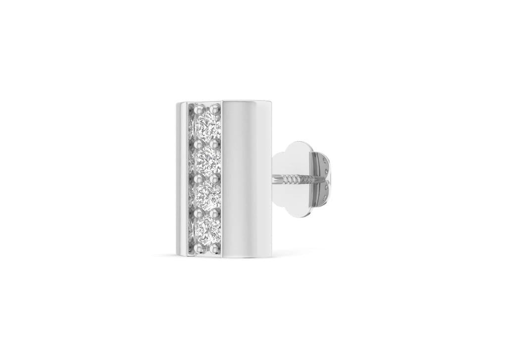 Diamond Bridge Men's Stud (1 Pc Only) view 2