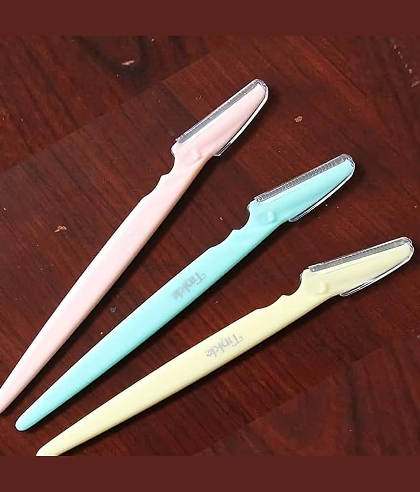 Tinkle Eyebrow or Face Hair Removal Safety Razors Trimmer Shaper Shaver Cosmetics (3 pcs) view 2