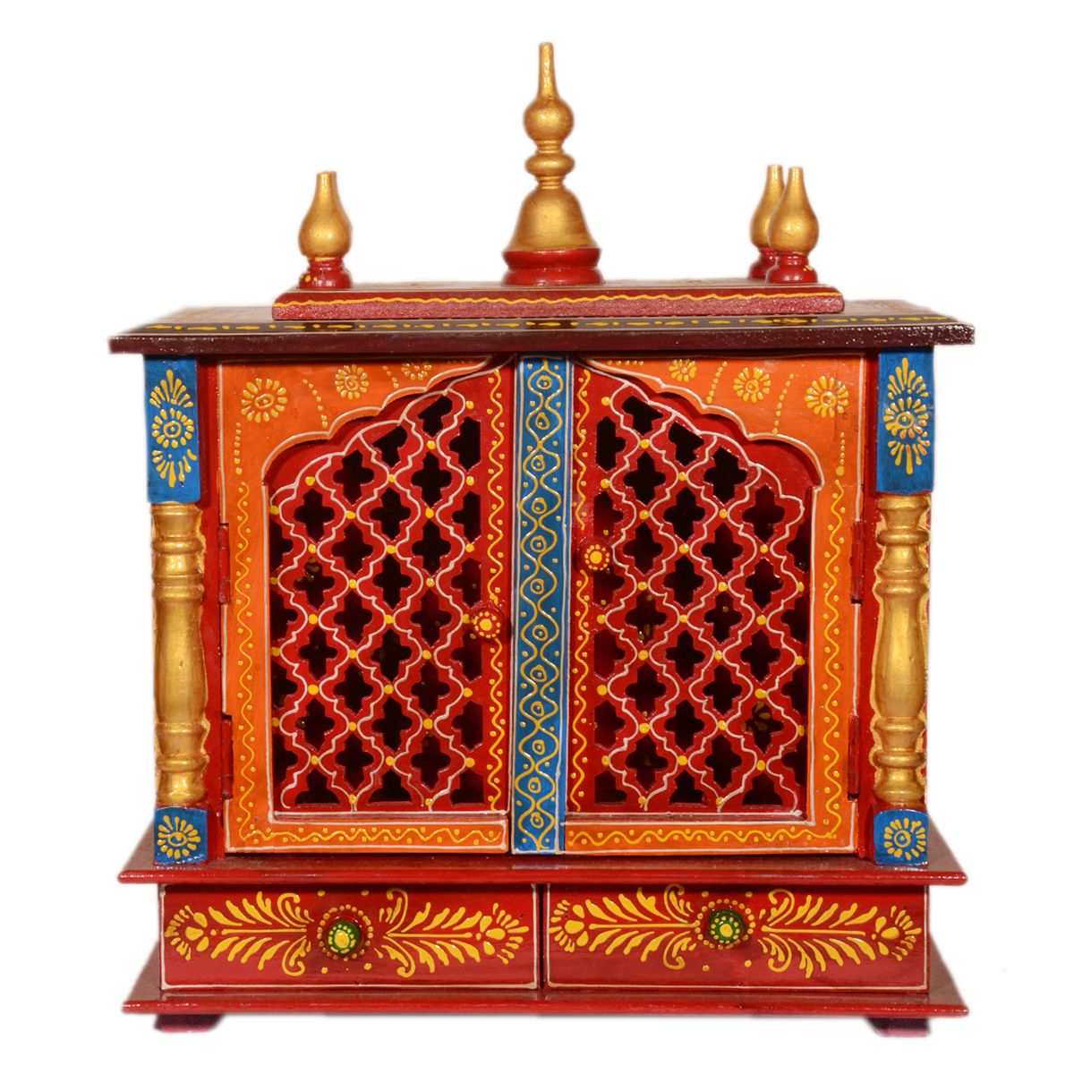 Wooden hand painted Rajasthani Temple view 2
