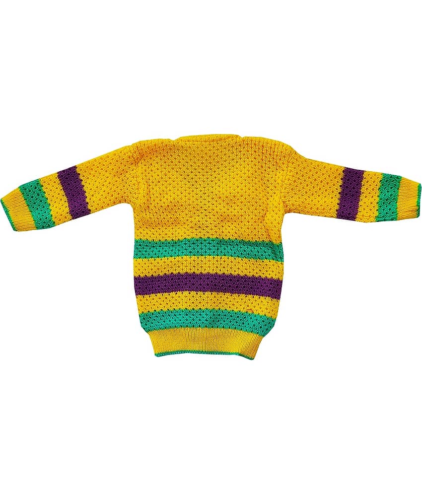 LITTLE PANDA Single Unisex for Baby Woollen Cardigans ( Yellow ) view 2