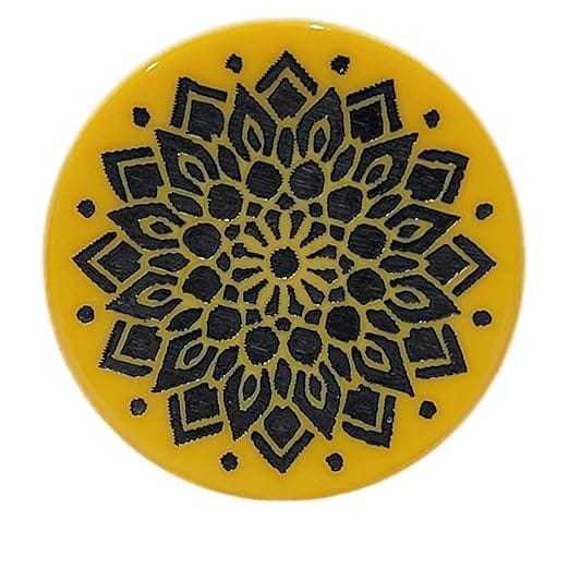 NHD Professional Carrom Striker PROAN788 - Made of Original Pool Ball (Yellow) view 2