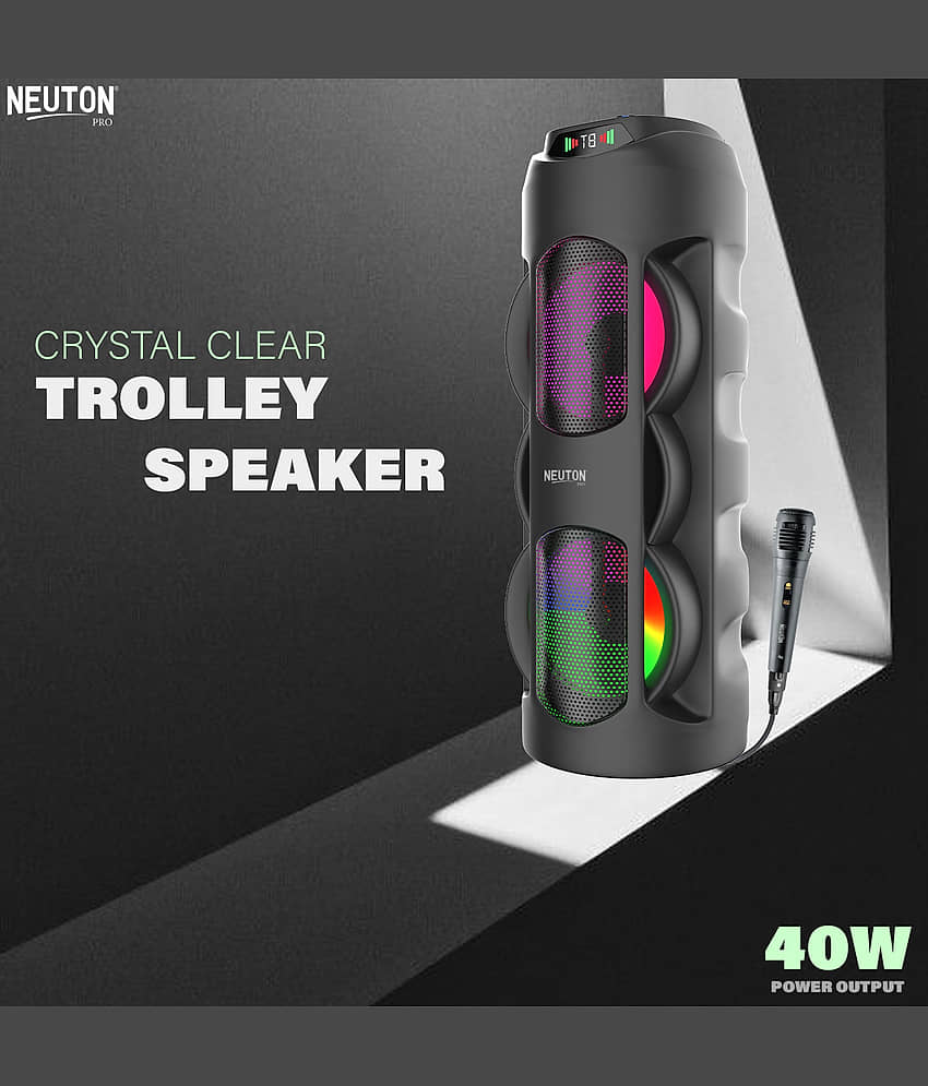 NEUTON PRO WOW 40 W Bluetooth Speaker Bluetooth v5.0 with USB,SD card Slot,Aux Playback Time 4 hrs Black