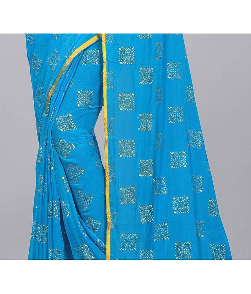 Rhey Chiffon Printed Saree With Unstitched Blouse Piece ( White ) view 2