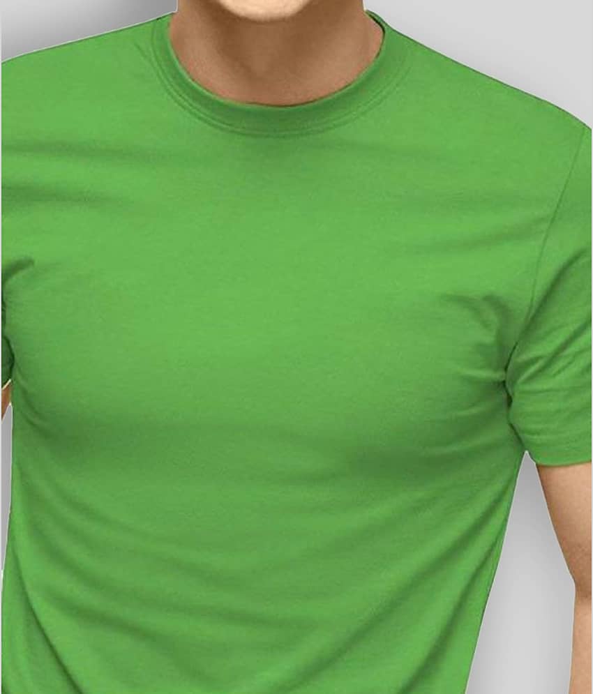 SKYRISE Pack of 1 Cotton Slim Fit Men's T-Shirt ( Green ) view 2