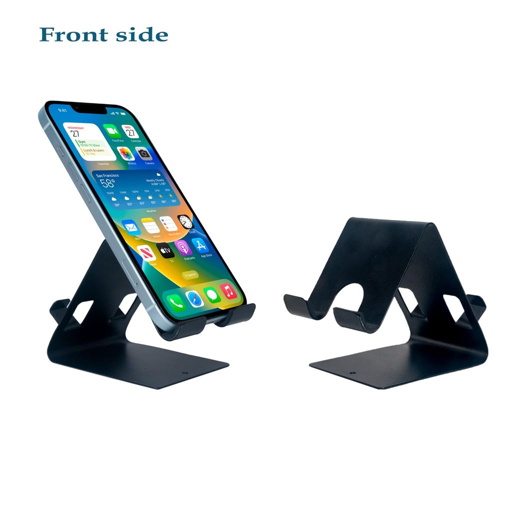 Universal Heavy-Duty Metal Mobile & Tablet Stand | Anti-Slip, Scratch Free | Hands-Free Desk Holder for All Smartphones & Tablets view 2