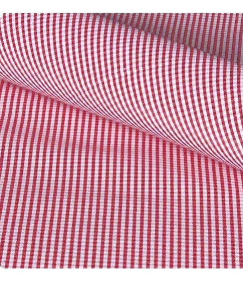 Makhanchor - Red Cotton Men's Unstitched Shirt Piece ( Pack of 1 ) view 2