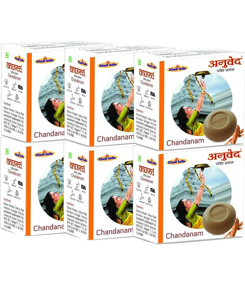 Anuved Anuved Herbal Chandanam Soap For your Skin Nourishment. Bathing Bar 750 (125g each) g Pack of 6 view 2